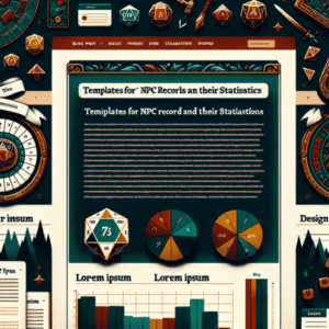 Plantillas de registros de NPCs y sus estadísticas