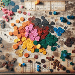 Utilización de fichas y tokens en el juego de mesa