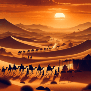 Creación de mundos desérticos con culturas nómadas