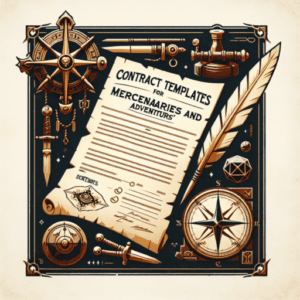 Plantillas de contratos de mercenarios y aventureros